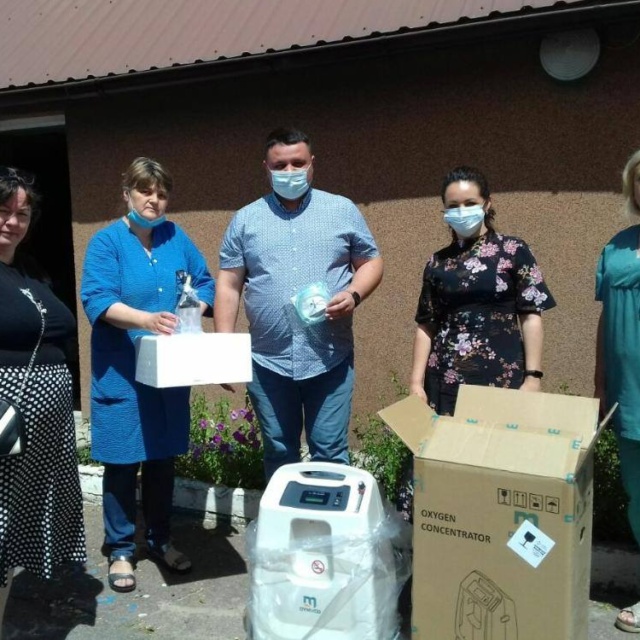Oxygen concentrators delivered to two hospitals in Zhytomyr, Jul '20