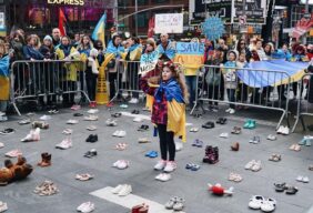 Mothers’ March, Mariupol Flashmob, and Flag Raising: Razom’s Advocacy Work for Ukraine