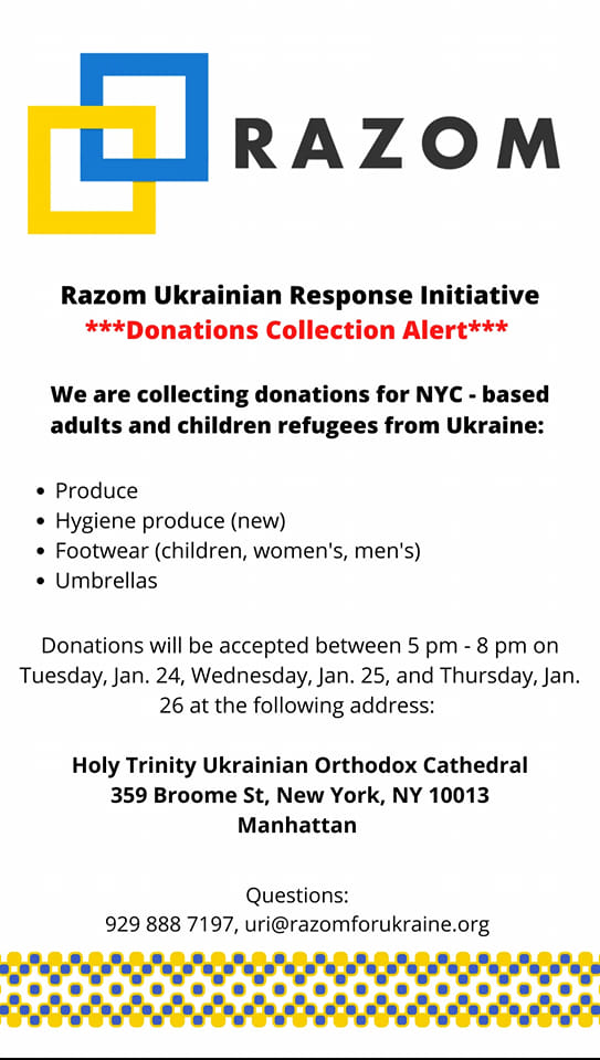 Ukrainian Response Initiative - Donation Collection