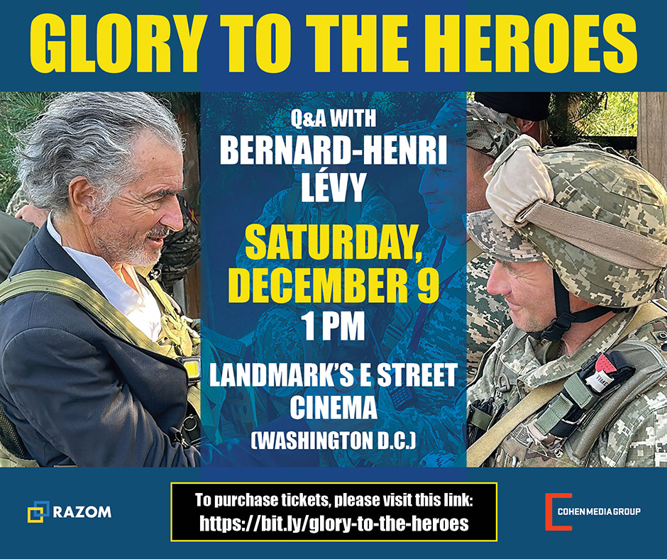 Movie screening : Glory to the Heroes by Bernard-Henri Lévy