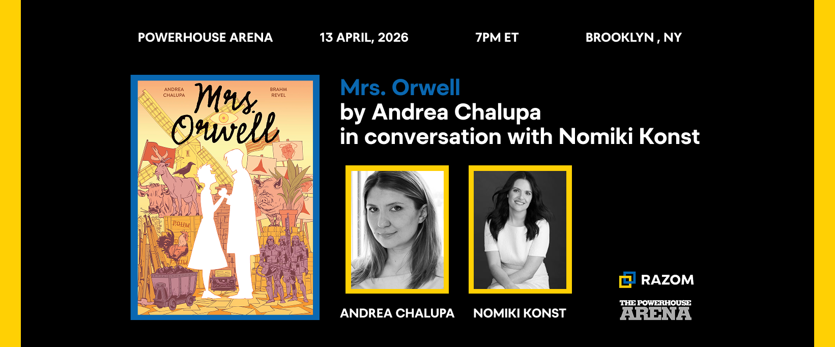 Book Launch: Mrs. Orwell by Andrea Chalupa in conversation with Nomiki Konst