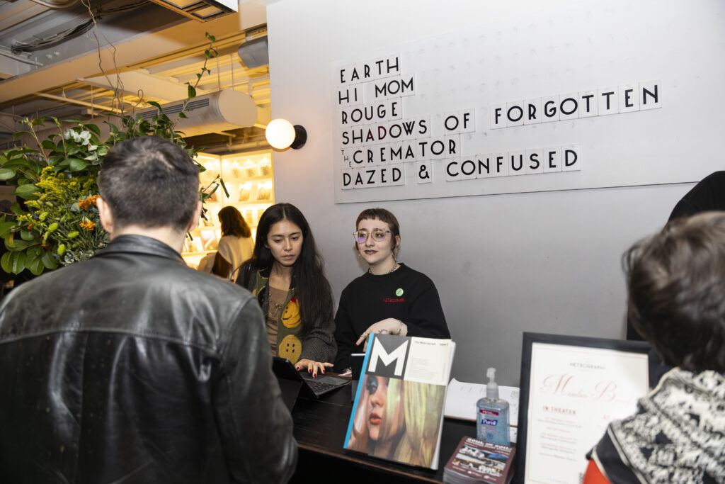 The Metrograph team members selling tickets to the Soul & Soil retrospective ©Andrii Dorosh