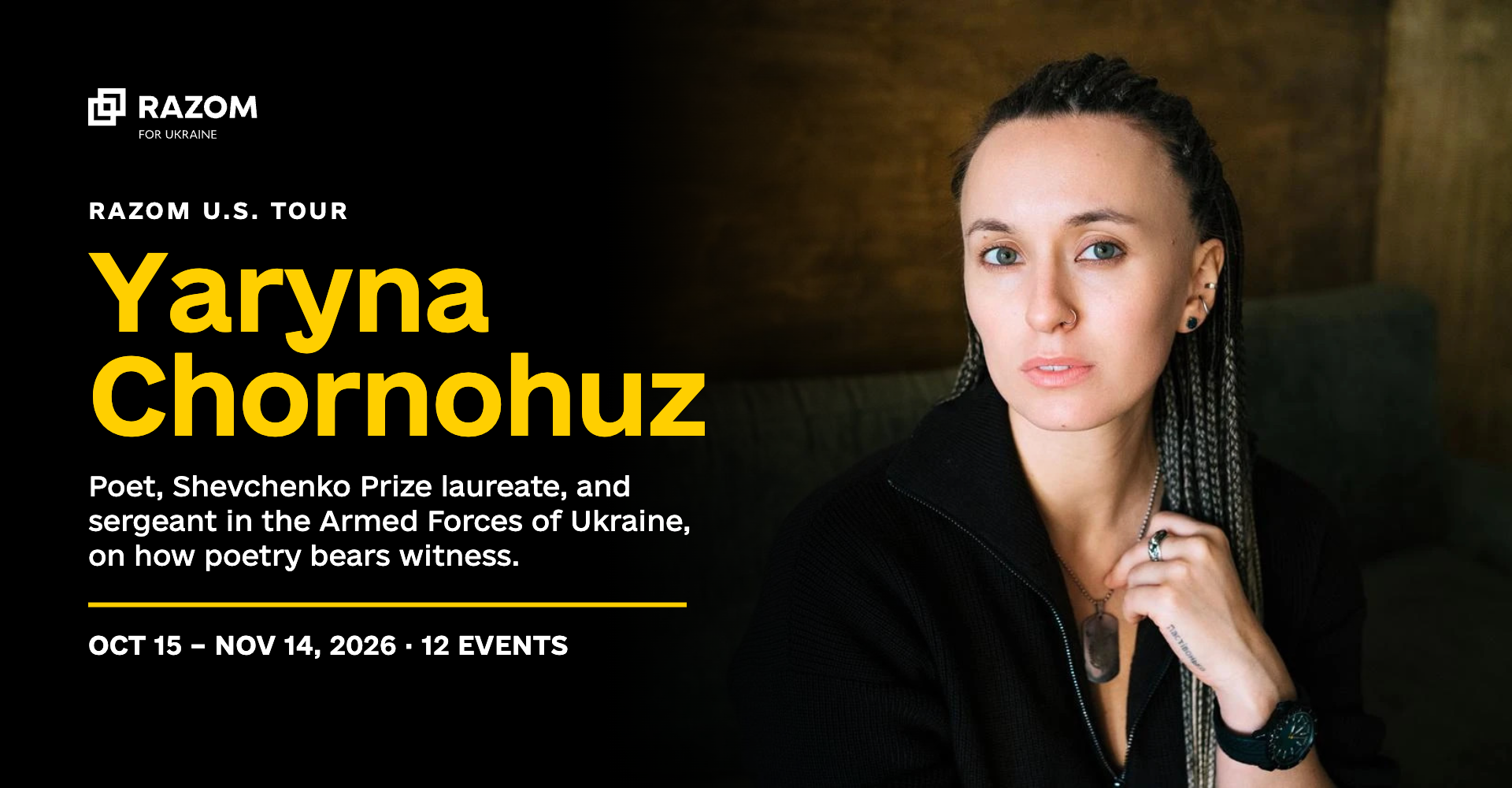 Poetry from the Frontlines: Yaryna Chornohuz U.S. Tour